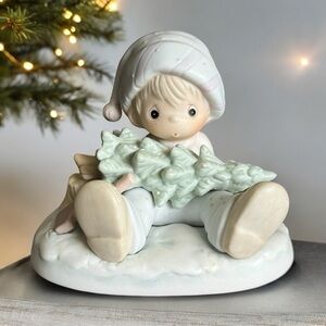 Vintage 1989 Precious Moments‎ “Don’t Let the Holidays get you Down” Figurine